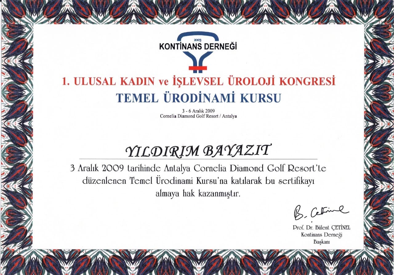 Temel Ürodinami Sertifikası